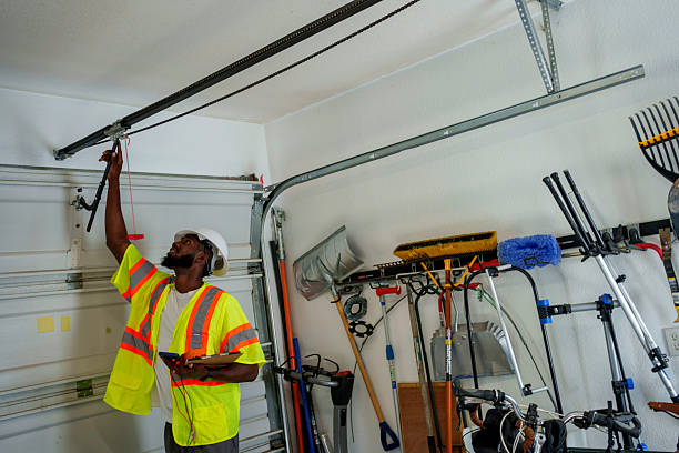 Professional Garage Door Installation technician working in Fortville, IN